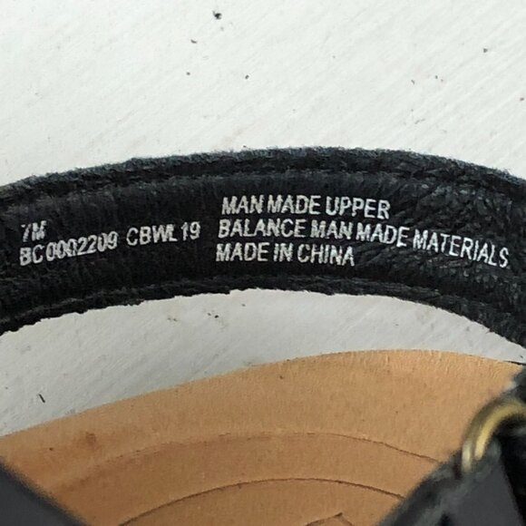 BOC Women's Size 7M Melva Black Faux Leather Open Toe Strappy Slingback Sandals - Picture 13 of 14